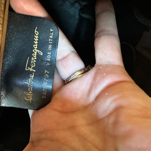 Salvatore Ferragamo Gancini Mini Tan Crossbody - Picture 13 of 15